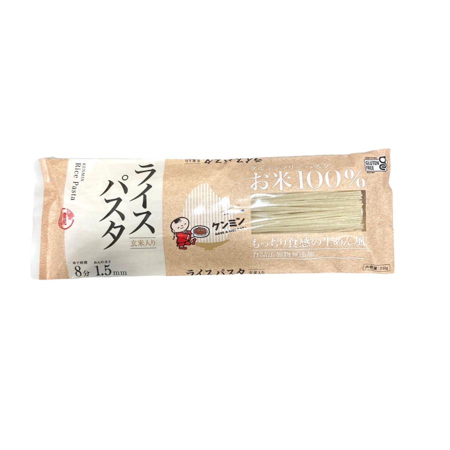 ケンミン食品　ライスパスタ　250ｇ×12袋　グルテンフリー　お米100％　玄米入り　食品添加物無添加　｜tokusurube｜03