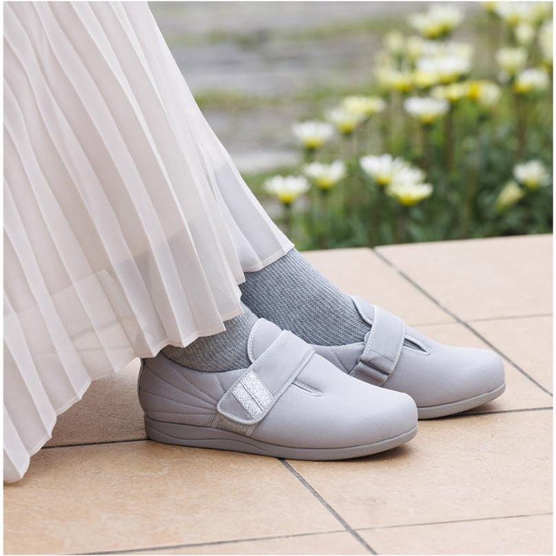 あゆみシューズ 公式 ダブルマジック3 凛【5E】 幅広 外反母趾 7054