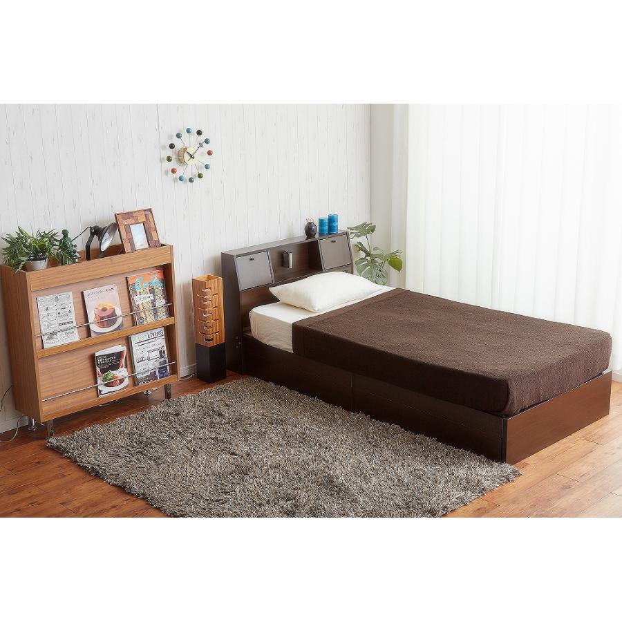 セミダブル ベッド フレーム 送料無料 Alloys(アロイス) 引出し付