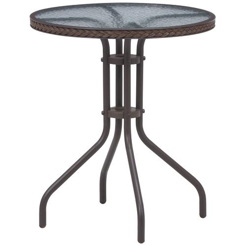 ガーデンテーブル ガラステーブル 庭用 テーブル ベランダテーブル アウトドアテーブル ガーデンファニチャー 送料無料 ベランピング 不二貿易