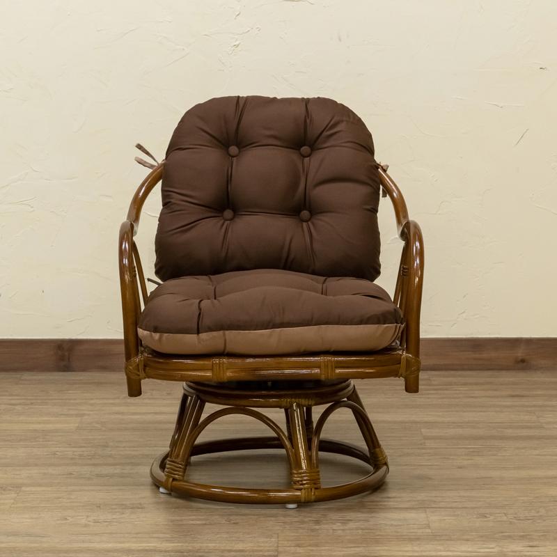 ラタン　回転座椅子　ロータイプ　ハニー ラタン回転椅子 ロータイプ （ 籐製 座椅子 回転椅子 椅子 チェア