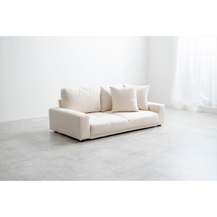 2人掛けソファ Lottie ソファ 二人掛けローソファ ホワイト イーナ