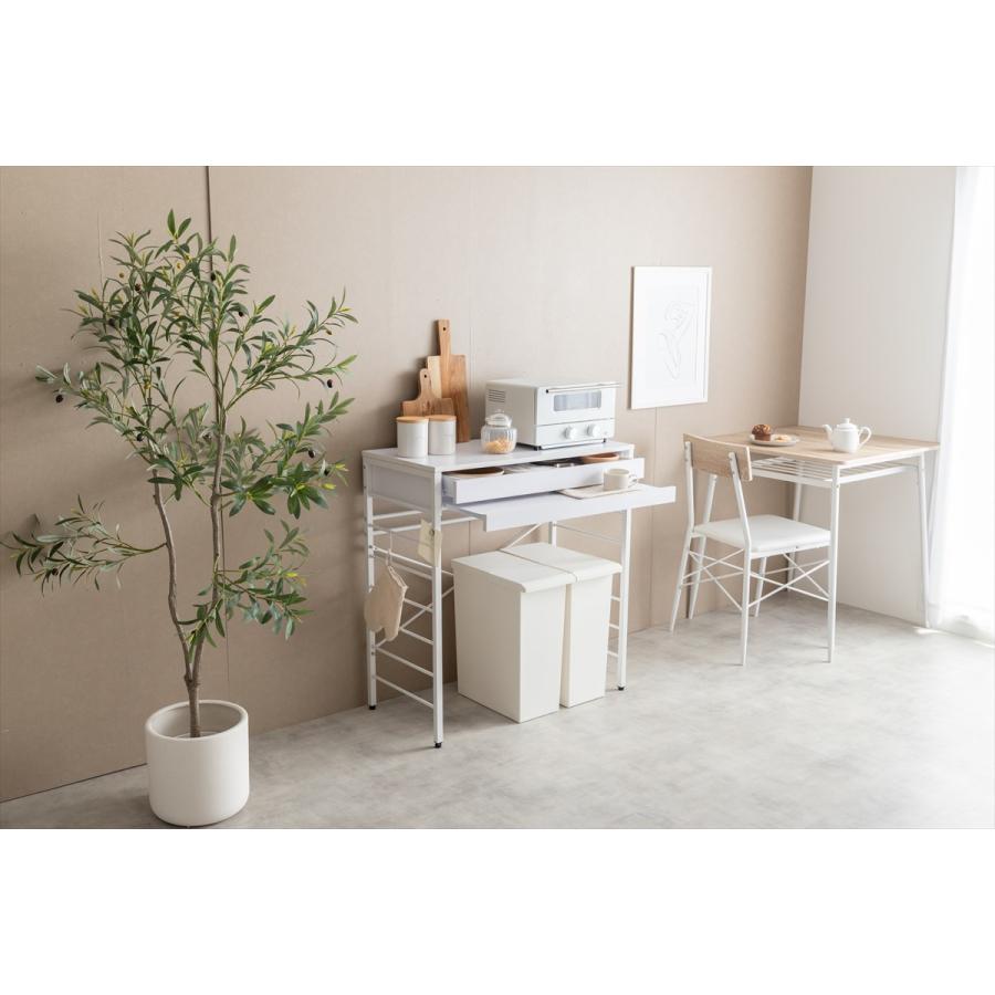 レンジ台 レンジラック キッチン 収納 収納棚 幅120 Cammy ホワイト