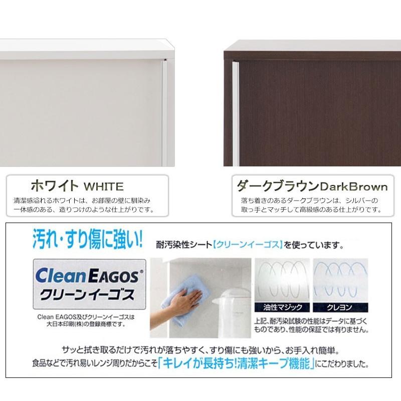 カウンター下収納 幅120cm 引き戸タイプ ホワイト キャビネット サイドボード キッチンカウンター リビングボード 薄型収納 カップボード リビングキャビネットの画像
