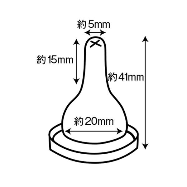 ワンラック 哺乳器用乳首(細口タイプ2個入り) 取替え用｜tokutokutokiwa｜03