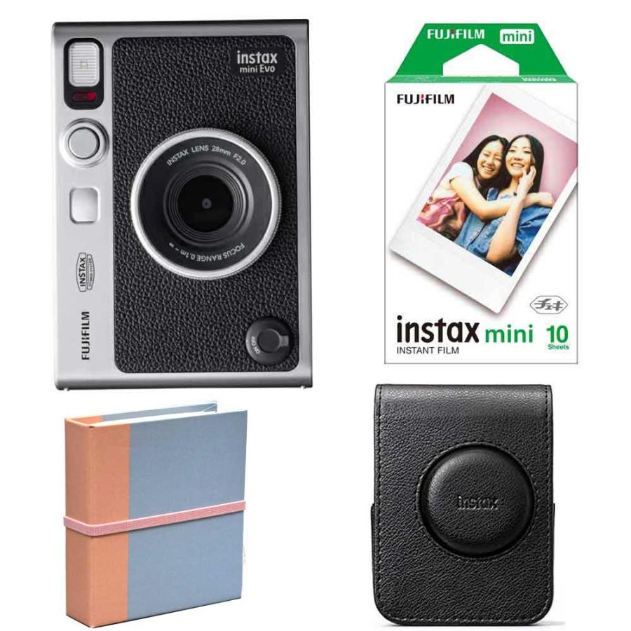 4点セットB)富士フイルム インスタントカメラ チェキ instax mini Evo