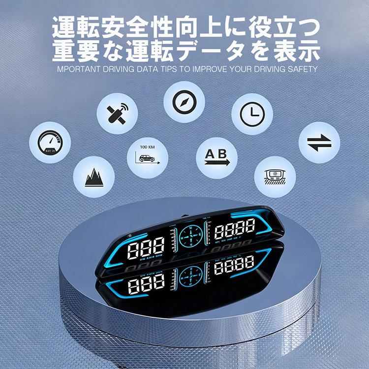 GPS式 HUD ヘッドアップディスプレイ G3 車載速度計 スピードメーター