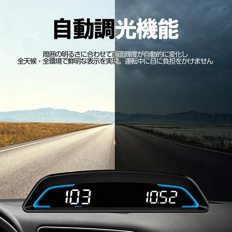 GPS式 HUD ヘッドアップディスプレイ G3 車載速度計 スピードメーター