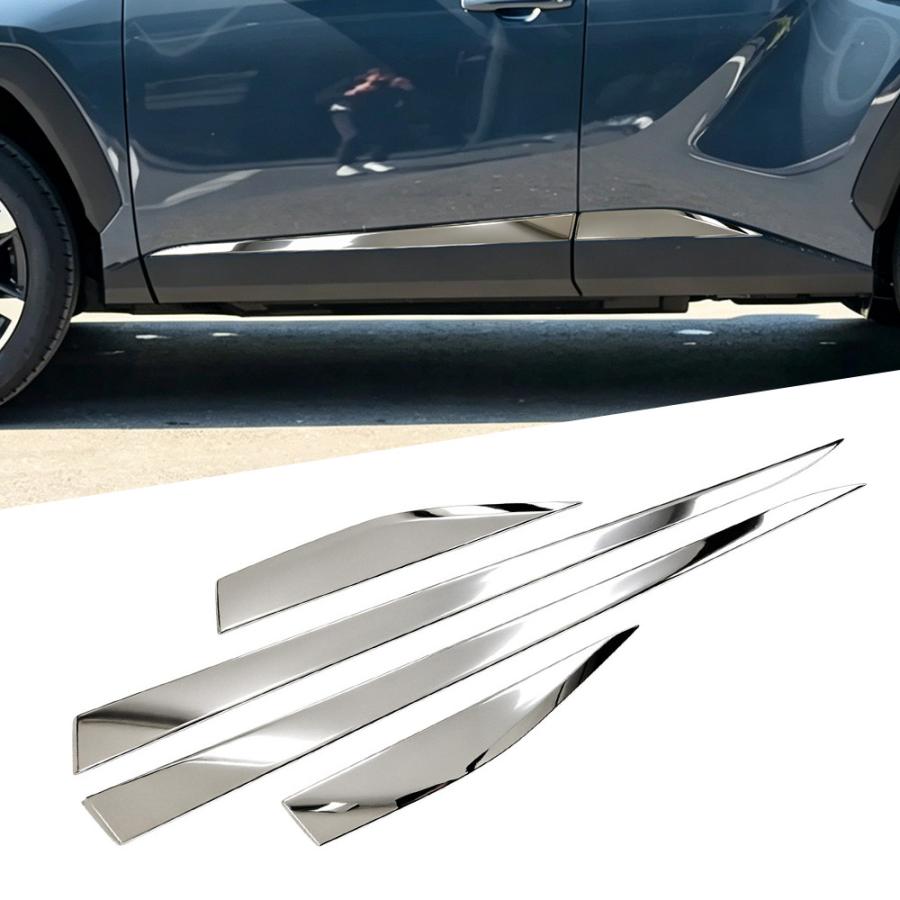 RAV4 新型 60系 サイドスカートガーニッシュ 4PCS サイドドアモール