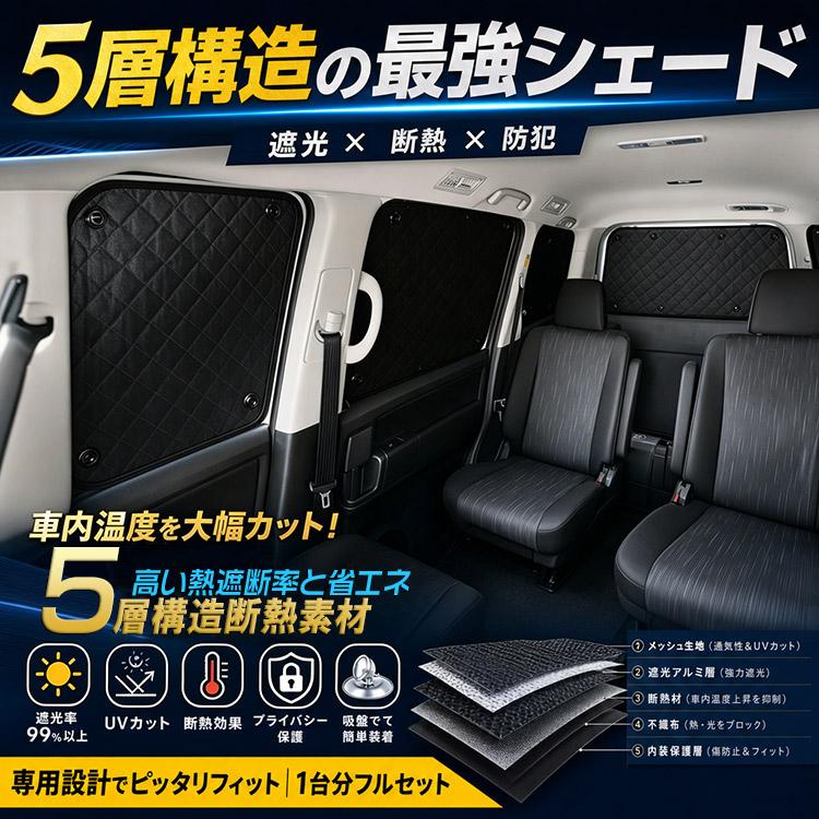 タンク/ルーミー M900A/M910A サンシェード 1台分 ブラックメッシュ