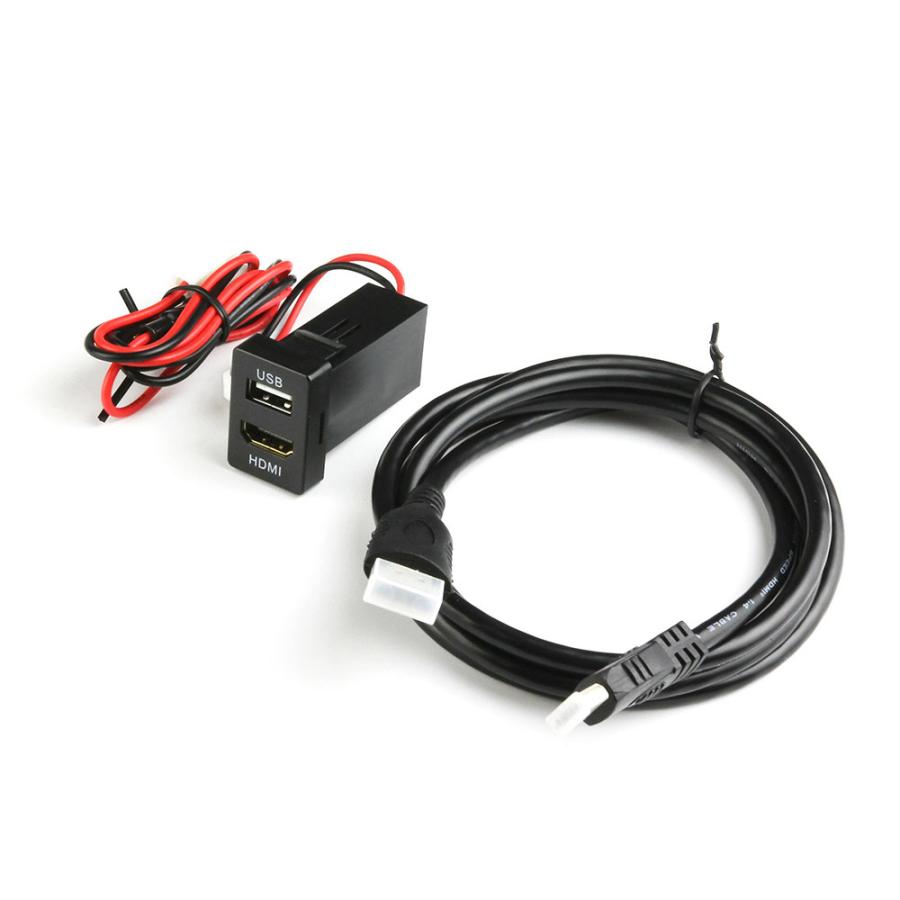 トヨタ車 Minihdmiケーブル付き Usbポート Hdmi入力 スイッチホール Usb増設 充電 音楽 ナビ連携 ブルーled点灯 約33 5mm 22 5mm Tokutoyo トクトヨ C S 66shopping 通販 Yahoo ショッピング