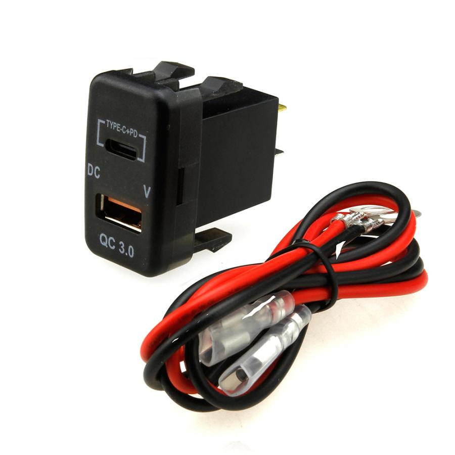 トヨタ（TOYOTA） 【特】トヨタ車用 2USBポート USB A type C 充電USB