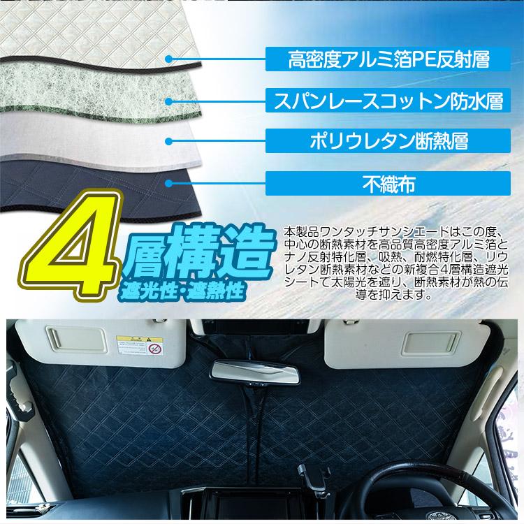 【車種専用設計】 オデッセイ RB3/RB4 フロントサンシェード UVカット 日よけ 日差しカット 吸盤不要 収納袋付 1枚｜tokutoyo｜04