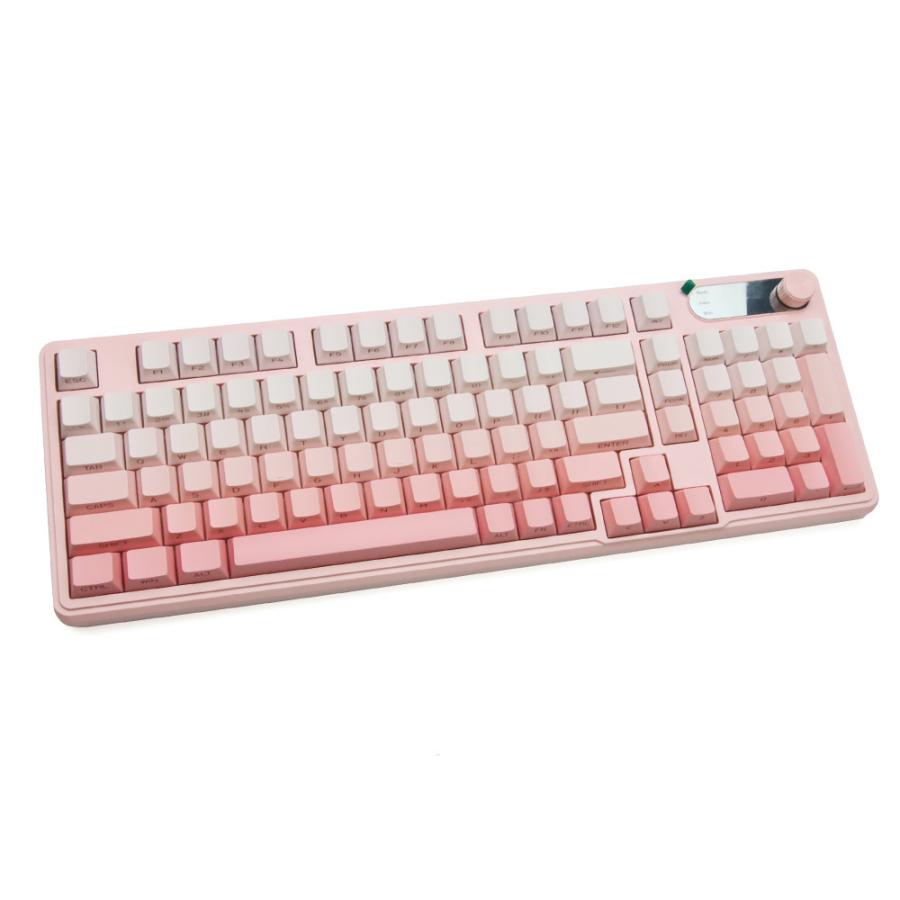 メカニカル風キーボード 有線 RGB 防水設計 98キー サイド刻印 静音