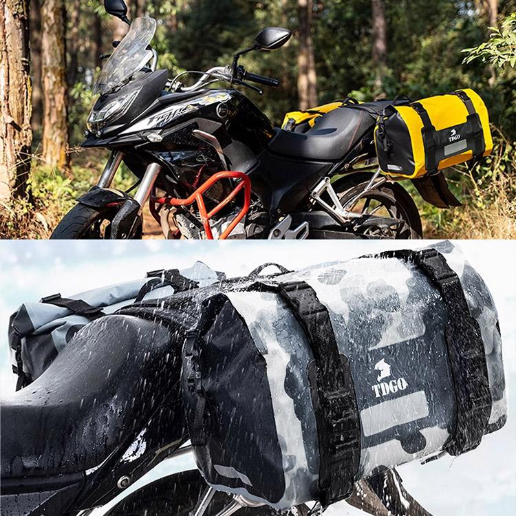 汎用 バイク用 サイドバッグ サドルバッグ PVCリアバッグ 30L×2個