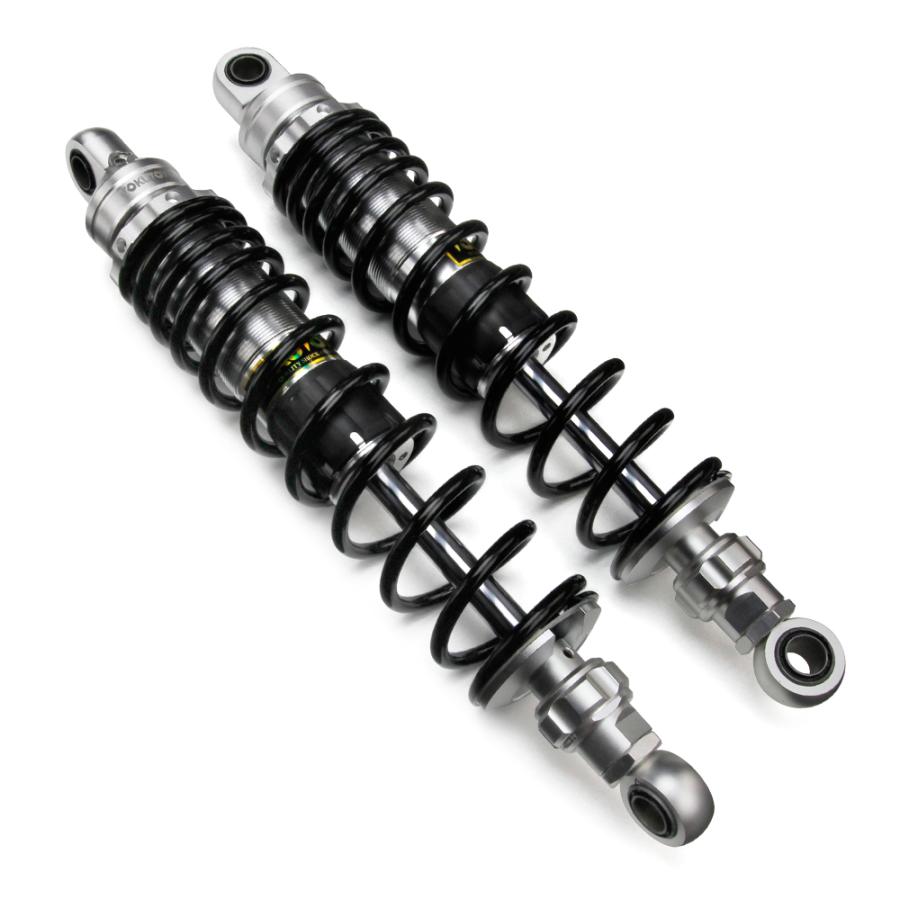 汎用　新品　リアサスペンション　リアショック　360mm 減衰調整付き 汎用 360mm リアサスペンション 左右セット 減衰力調整 イエロー