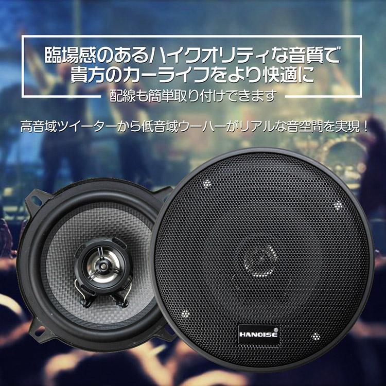 薄型 13cm 5インチ 2ウェイスピーカー 黒色 カーボン 防水