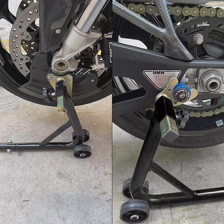 バイク汎用スタンドセット メンテナンススタンド 前後用 耐久性抜群
