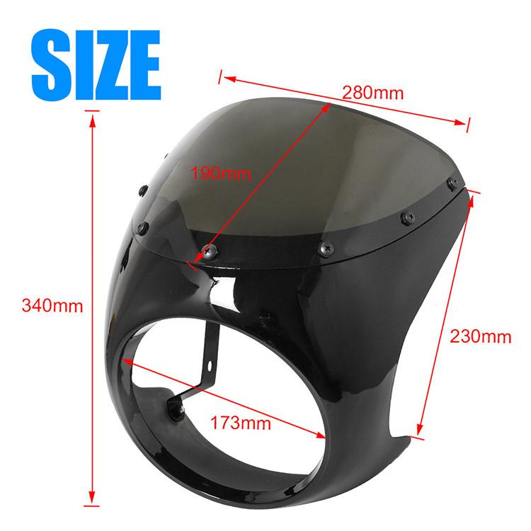 汎用 バイク用 ヘッドライトカウル フロントカウル 防風 スクリーン