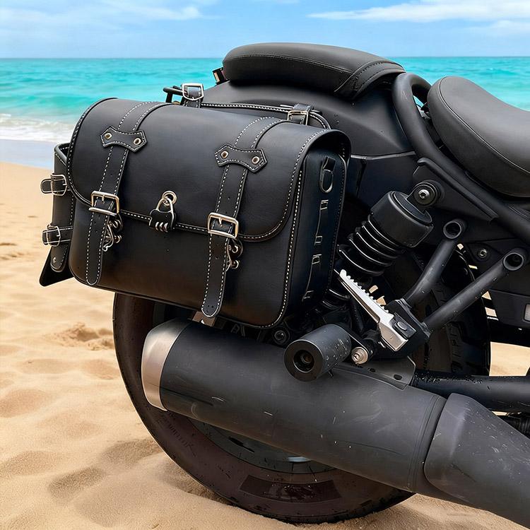 ホンダ rebel レブル250 レブル500専用 サイドバッグサポート 左右セット +15L サイドバッグ×2 ドリンクバッグ付 ブラック カスタムセット_6