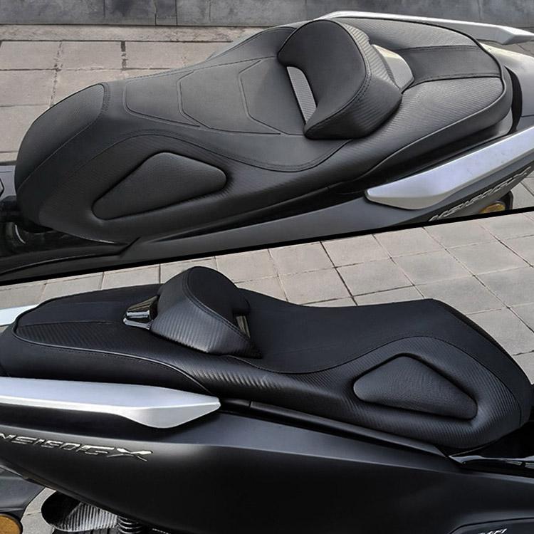 ホンダ対応 PCX125/150/160(JF81/JF84/KF30/JK05/JK06/KF47)用 カスタムシート完成品 ブラック＆カーボン調 2CM シート下げ_1