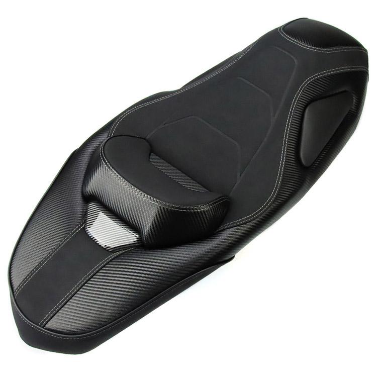 ホンダ対応 PCX125/150/160(JF81/JF84/KF30/JK05/JK06/KF47)用 カスタムシート完成品 ブラック＆カーボン調 2CM シート下げ_9