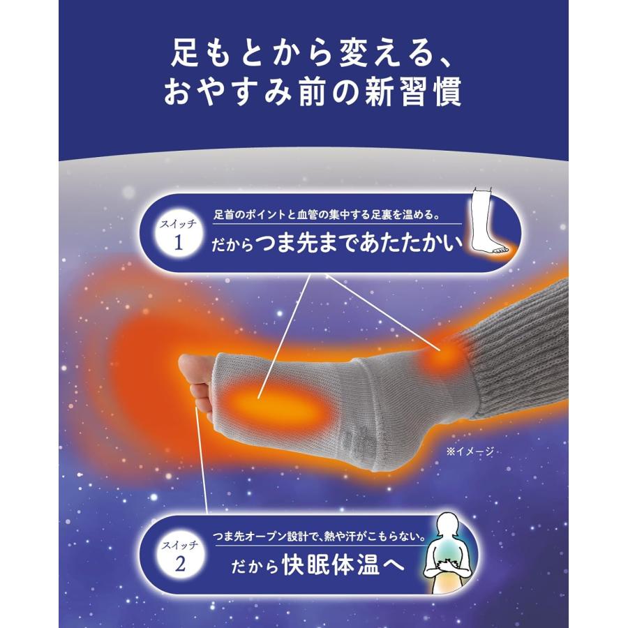 オカモト 靴下サプリ まるでこたつおやすみ スイッチ 22〜25cm