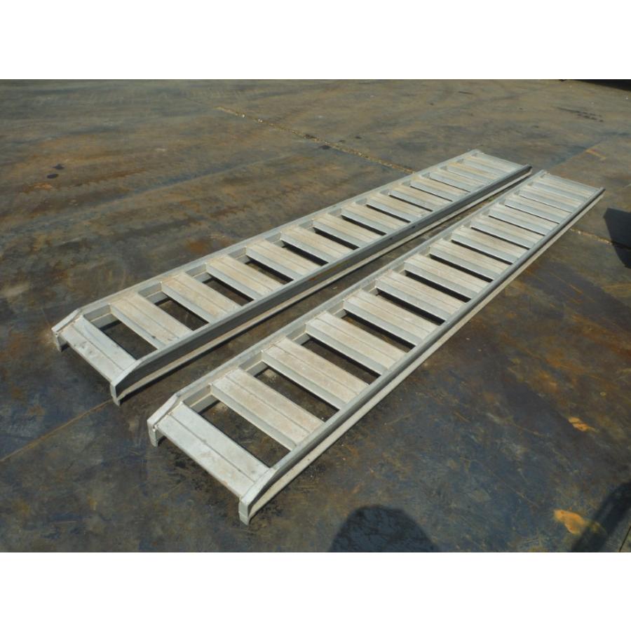 ラダー　昭和　アルミブリッジ　中古 アルミブリッジ 2本 昭和 アルミラダー 左右 3600mm スロープ 1.5t