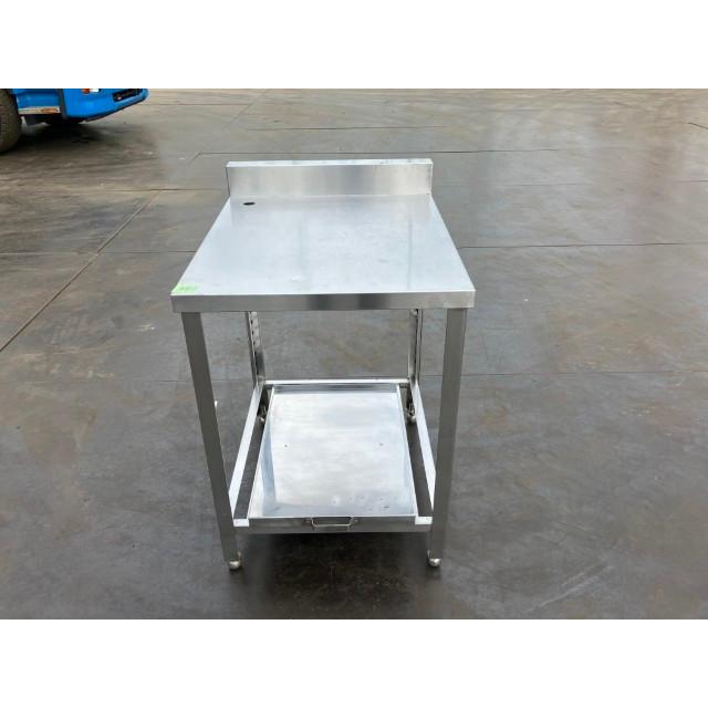 ステンレス棚 中古 作業台 炊飯台 炊飯棚 W600×D750×H845 耐蝕性 