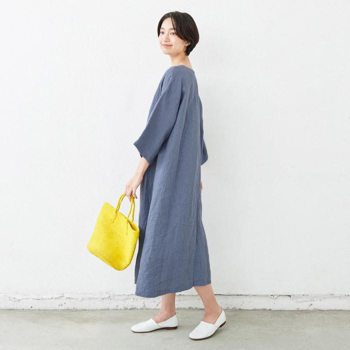 リネンワンピース 40代 50代 遠州揉み リネン100 Vネック ワンピース 日本製 So 1903 05 Tokyobasic 通販 Yahoo ショッピング