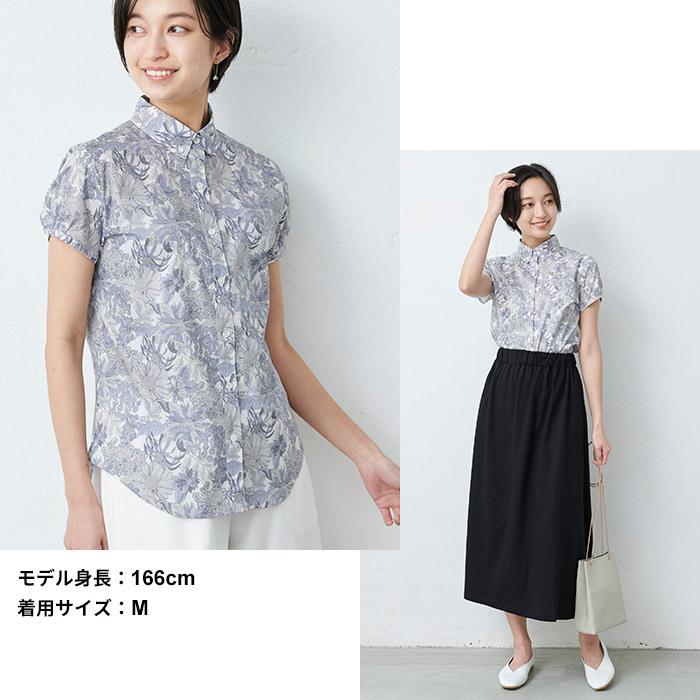 リバティ ブラウス 半袖 リバティプリント 半袖 ボタンダウンシャツ 日本製 Tb 1403 03 Tokyobasic 通販 Yahoo ショッピング