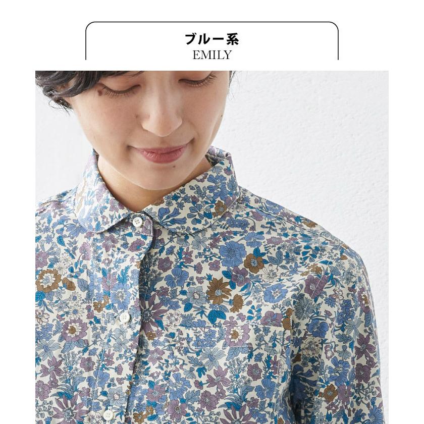 リバティ ブラウス リバティプリント マルエリシャツ 日本製 丸襟 Tb 1903 04 Tokyobasic 通販 Yahoo ショッピング