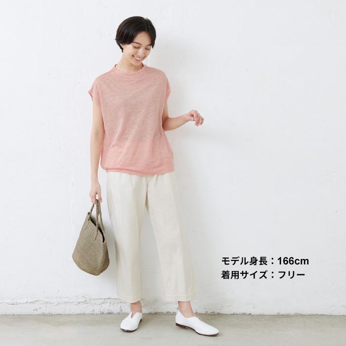 カットソー レディース 速乾 プレミアム リネン100％  フレンチスリーブ 日本製 40代 50代 爆買 | TOKYO BASIC | 16