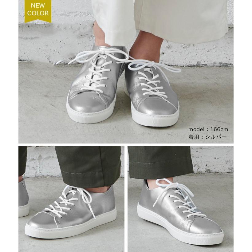 日本製 スニーカー 柔らかい 本革 紐スニーカー Recipe レディース スニーカー レザー 牛革 白 スニーカー ホワイト ローカット Tb 1907 07 Tokyobasic 通販 Yahoo ショッピング