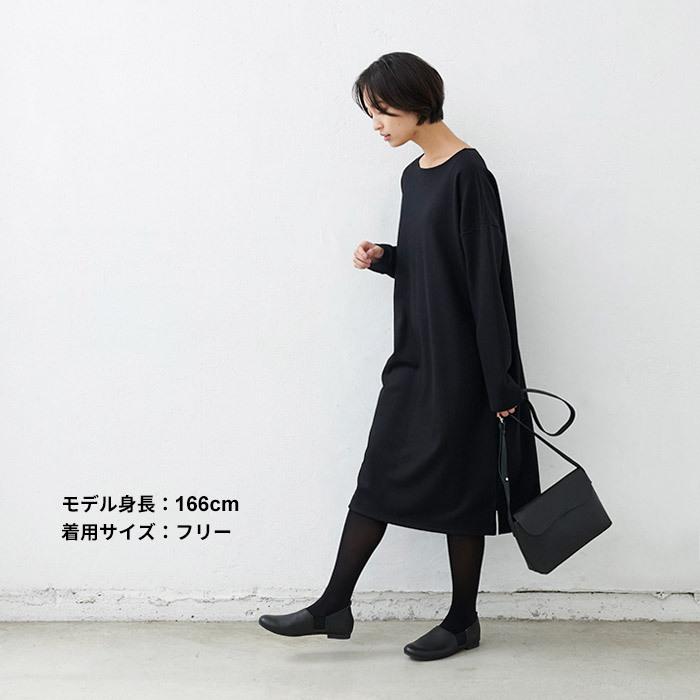 ワンピース レディース 40代 50代 秋 冬 きれいめ 体型カバー 圧縮ウール100％ ボートネック ワンピース 日本製 |  | 19
