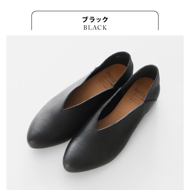 レシピ　Vカット　パンプス　バブーシュ　フラット　シューズ　本革　牛革 楽天市場】[ スリッポン レディース レザー ] 本革 Vカット