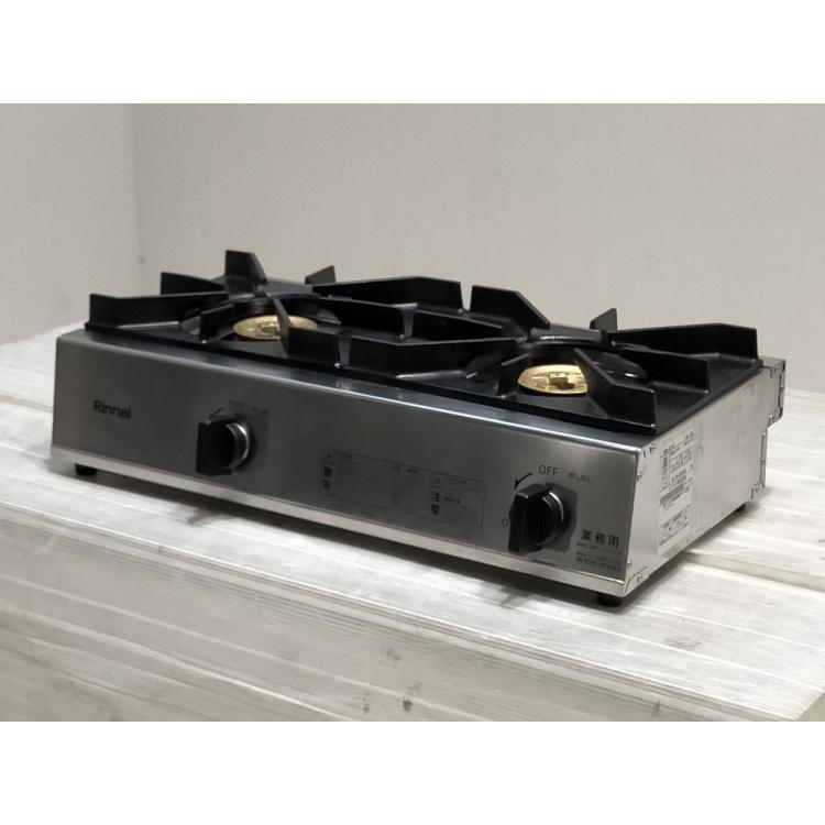リンナイ　業務用卓上２口ガスコンロ　RSB-211A 都市ガス　2022年　リサイクル品 Rinnai/リンナイ 卓上2口ガスコンロ RSB-211A 中古 4ヶ月保証 2022年製