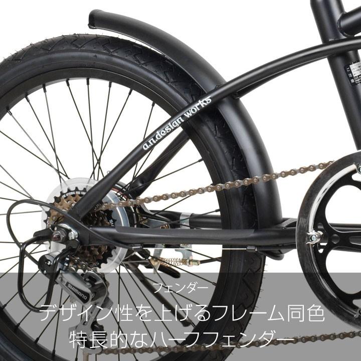 ビーチクルーザー　マットオリーブ　 自転車　ミニベロ a.n.design-works ビーチクルーザー 自転車 20インチ ミニベロ