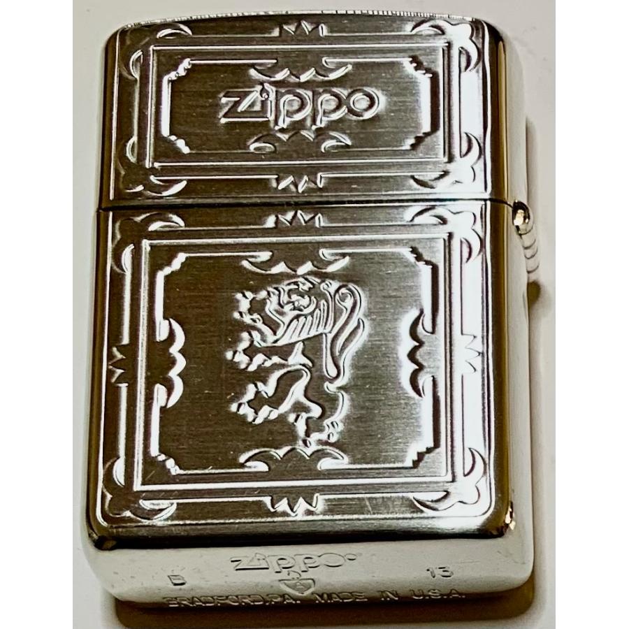 ZIPPO ジッポー ライター アーマー クラシカル エンブレム 両面加工 シルバー サテーナ KE1-SS｜tokyo-ec｜03