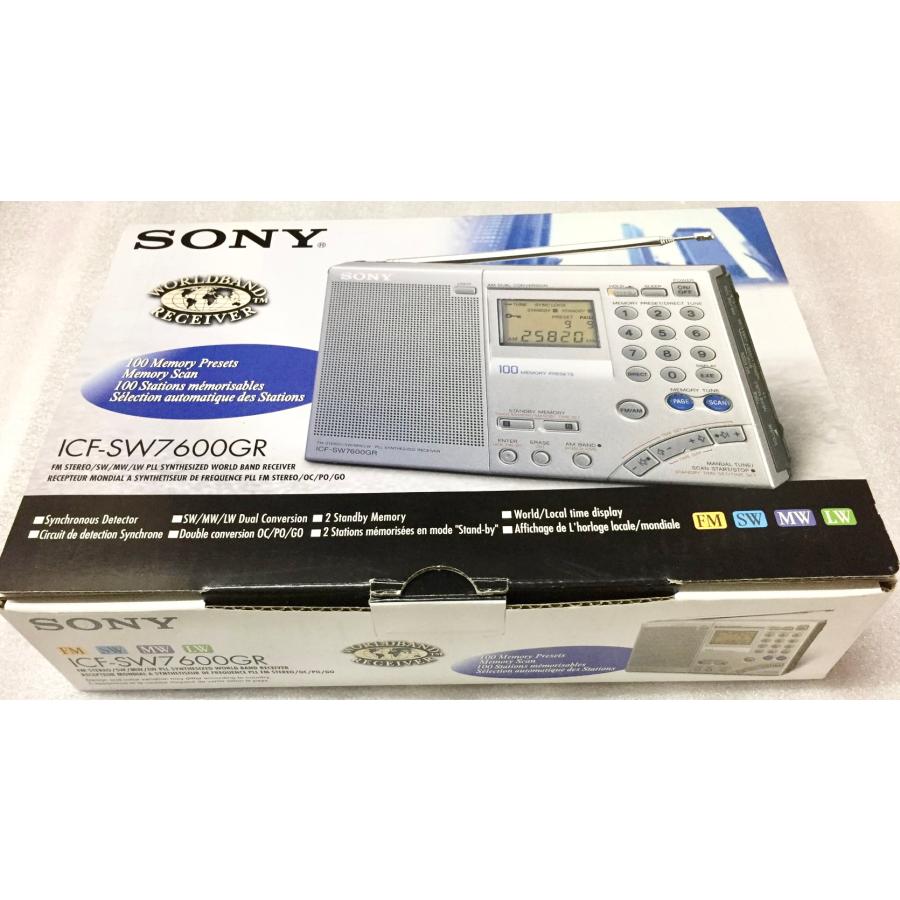 SONY 新品未開封品 短波ラジオ ICF-SW7600GR FMステレオ/LW/MW SONY 新品未開封品 短波ラジオ ICF-SW7600GR FMステレオ/LW/MW