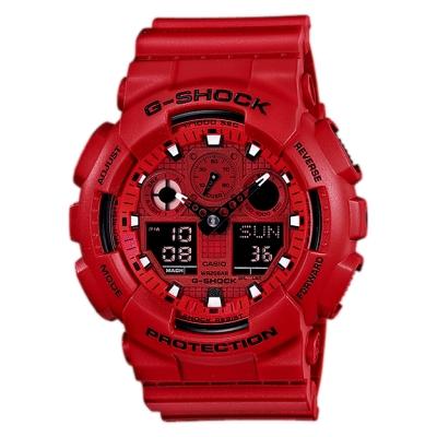 CASIO G-SHOCK Gショック GA-100C-4AJF アナデジ レッド 赤 CASIO G-SHOCK Gショック GA-100C-4AJF アナデジ レッド 赤