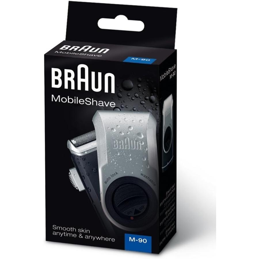 BRAUN ブラウン モバイルメンズ電気シェーバー M-90 水洗い可 ( 外ケースに少々凹みがあり、ご了承の上ご注文お願い致します。｜tokyo-ec｜07