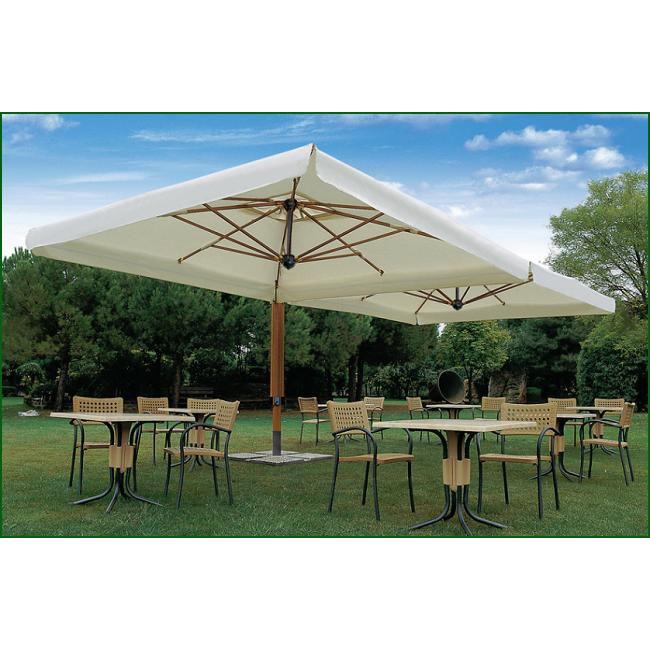 ウッドダブル/Wood Double（日よけ、大型ガーデンパラソル、スコラロ