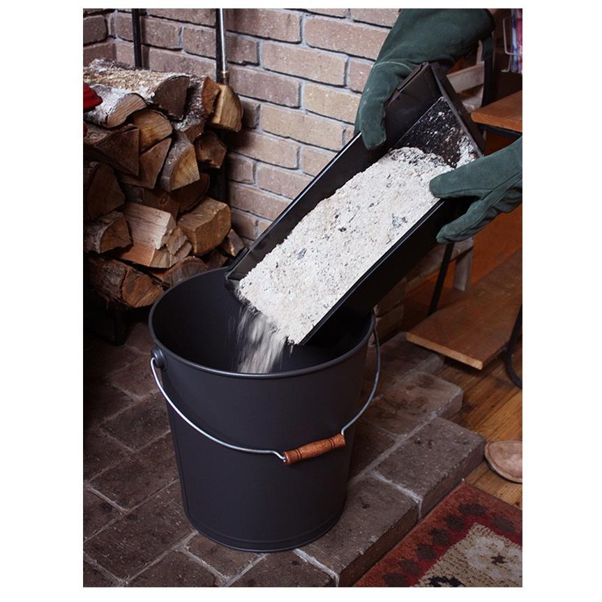 アッシュコンテナ（大）アラスメタル社製【灰取りバケツ ファイヤー