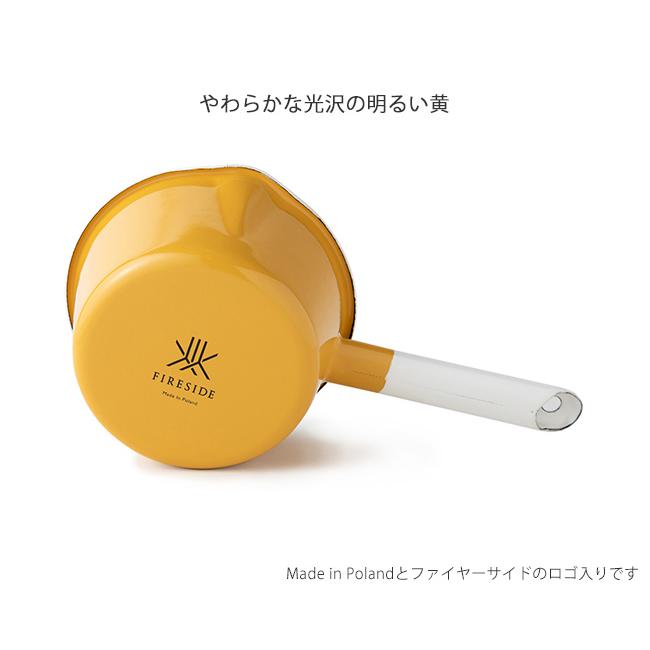 琺瑯ミルクパン/品番：50221（黄）サイズ：全長280×内径φ140×H88mm