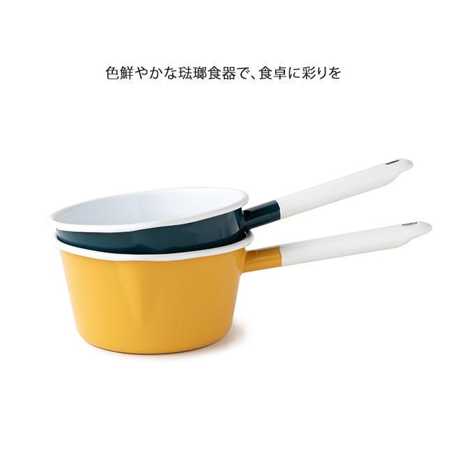 琺瑯ミルクパン/品番：50221（黄）サイズ：全長280×内径φ140×H88mm