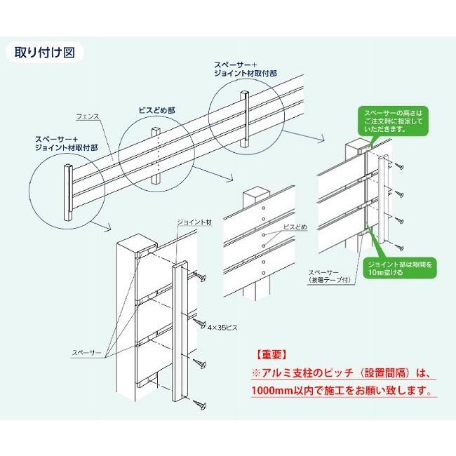 樹脂フェンス｜スタイルフェンス スペーサーセット 10mm・15mm（10個入り）（単品部材）｜tokyo-gardening｜03