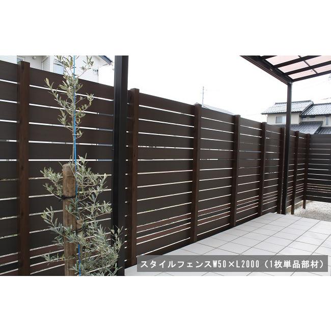 目隠しフェンス スタイルフェンスw50 L00 本商品は板材1枚単品部材となります 細めタイプ 人工ウッド 樹脂製 Diyフェンス 東京ガーデニングスタイル 通販 Yahoo ショッピング