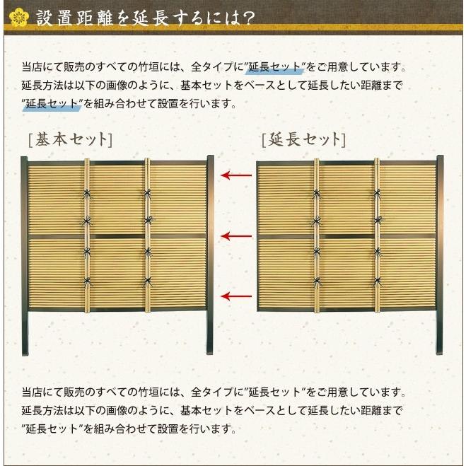 【パーフェクト御簾垣（みす垣） 目隠しフェンス】パーフェクトみす垣 タイプB　基本部材セット 高さ1200mm 【和風 樹脂フェンス 竹垣】_3