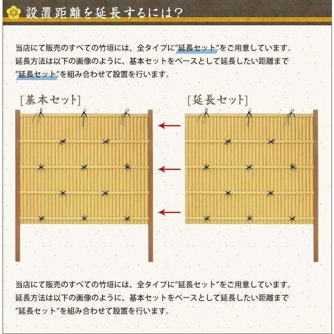 【和風竹垣】建仁寺垣 タイプB　基本部材セット 高さ1800mm 両面張り【和風 目隠し 樹脂 フェンス】｜tokyo-gardening｜05